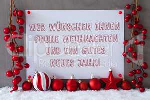 Label, Snow, Christmas Balls, Gutes Neues Means New Year