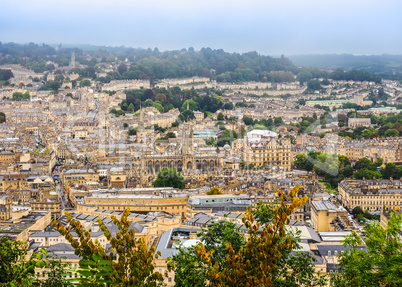 HDR Aerial view of Bath