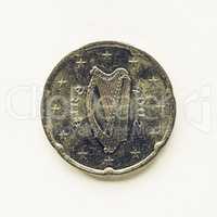 Vintage Irish 20 cent coin