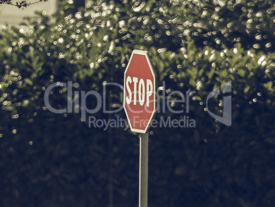 Vintage looking Stop sign