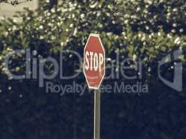 Vintage looking Stop sign