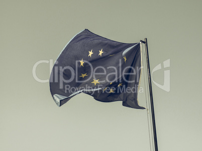 Vintage looking EU flag