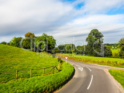 HDR English country panorama in Salisbury