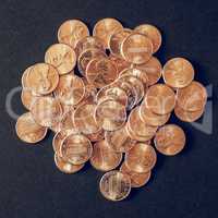 Vintage Dollar coins 1 cent wheat penny cent