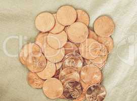 Vintage Dollar coins 1 cent wheat penny cent