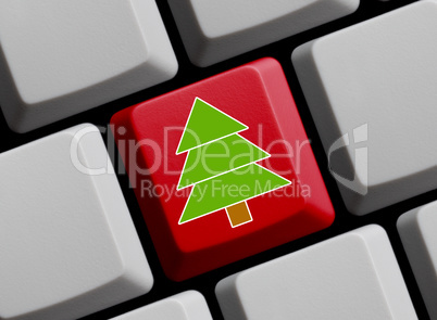 Computer Tastatur - Symbol Weihnachtsbaum