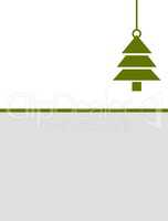 Schlichte minimalistische Weihnachtskarte grün grau