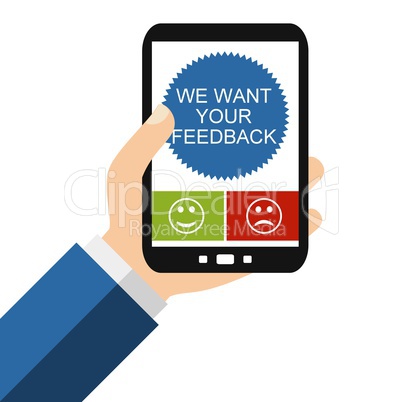 We want your Feedback auf dem Smartphone