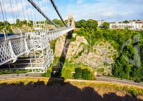 HDR Clifton Suspension Bridge in Bristol