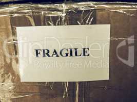 Vintage looking Fragile sign