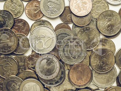 Vintage Euro coins