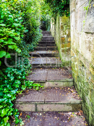 HDR Stairway to Alexandra Park in Bath