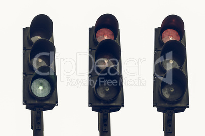 Vintage looking Traffic light semaphore