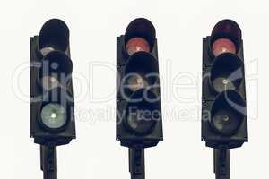 Vintage looking Traffic light semaphore