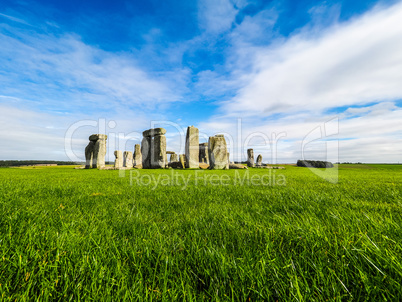 HDR Stonehenge monument in Amesbury