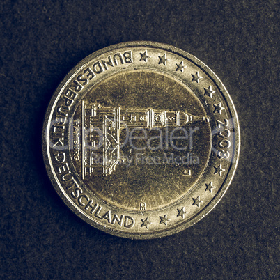 Vintage Euro coins