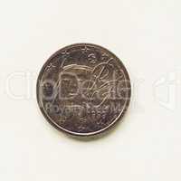 Vintage French 2 cent coin