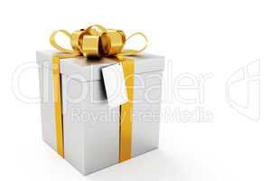 Gift box with bow, 3d-Illustration