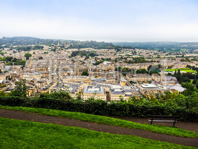 HDR Aerial view of Bath