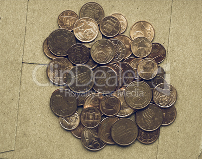 Vintage Euro coins