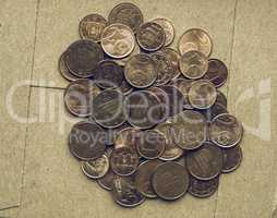 Vintage Euro coins