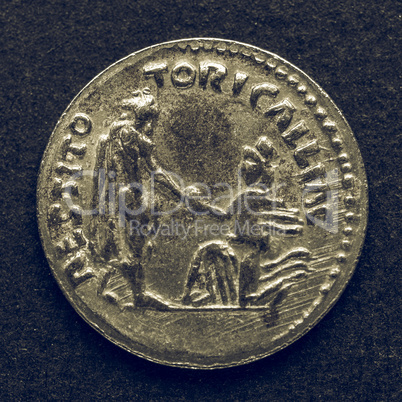 Vintage Roman coins