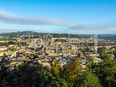 HDR Aerial view of Bath