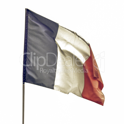 Vintage looking France flag