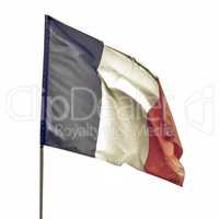 Vintage looking France flag