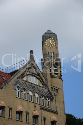 Uhrturm in Amsterdam