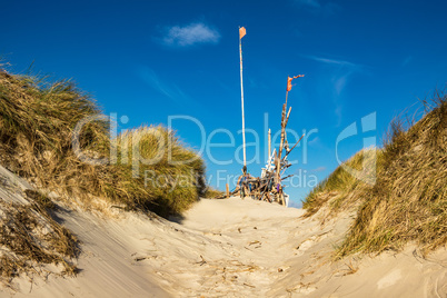 Landschaft mit Dünen auf der Insel Amrum