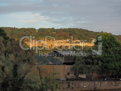 View of the city of Bristol hills