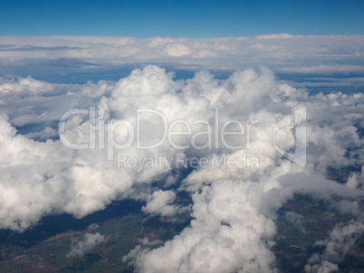 Aerial view of countryside near Bristol