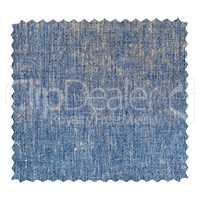 Blue jeans zigzag fabric sample