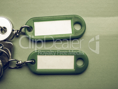 Vintage looking Green keyring