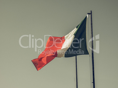 Vintage looking Italy flag