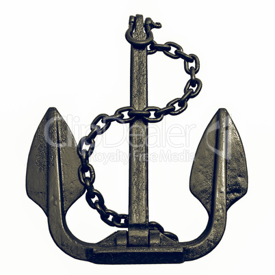 Vintage looking Anchor isolated