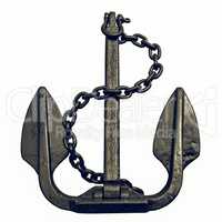 Vintage looking Anchor isolated