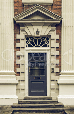 Vintage looking British door