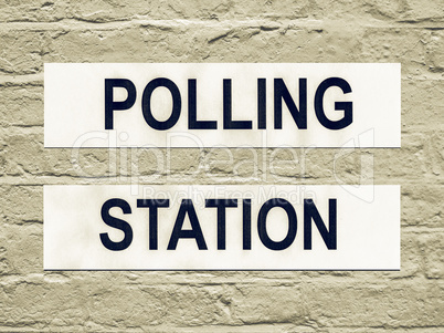 Vintage looking Polling station