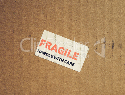 Vintage looking Fragile sign