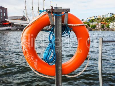 HDR Life buoy by the river
