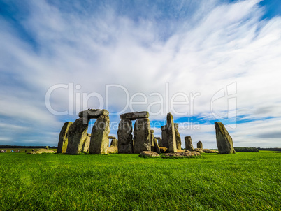 HDR Stonehenge monument in Amesbury