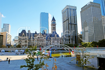 Nathan Phillip square in Toronto Canada.