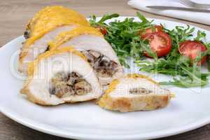 Chicken fillet stuffed with mushrooms