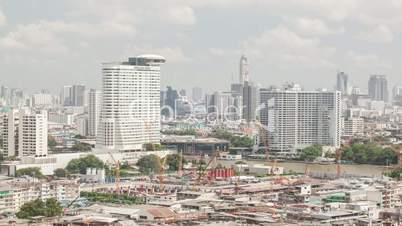 Time lapse shot of construction area, Bangkok, Thailand