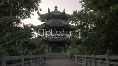 Tourist shooting Bell Tower of Bai Dinh Temple, Vietnam