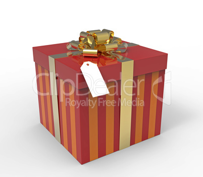 Gift box, 3D rendering