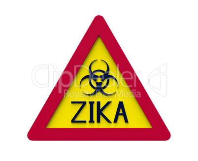 Zika biohazard sign, 3d rendering