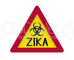 Zika biohazard sign, 3d rendering